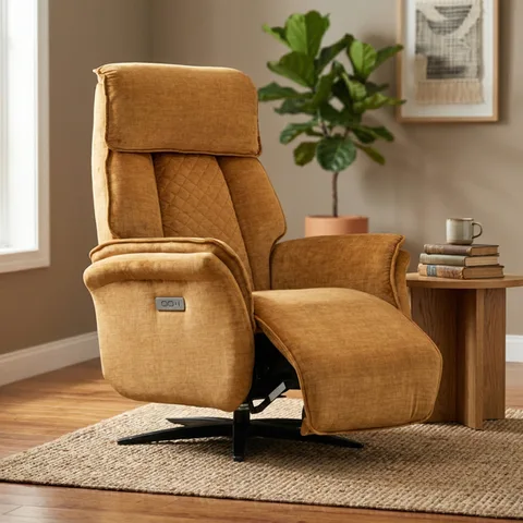 Evoque Swivel Elec Chair Dual Motor Amber