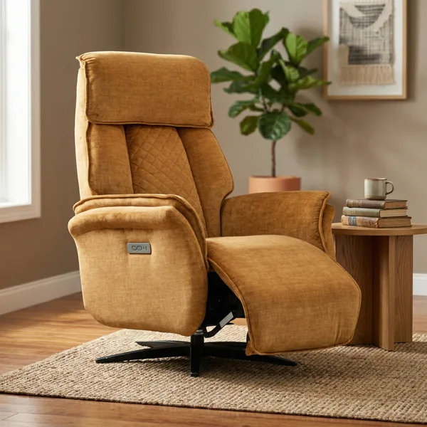 Evoque Swivel Elec Chair Dual Motor Amber