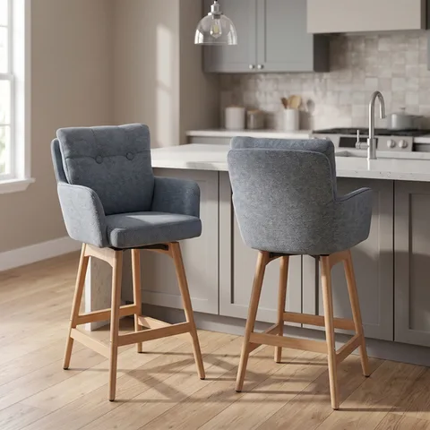Cotswold Fabric Counter Stool Storm Teal