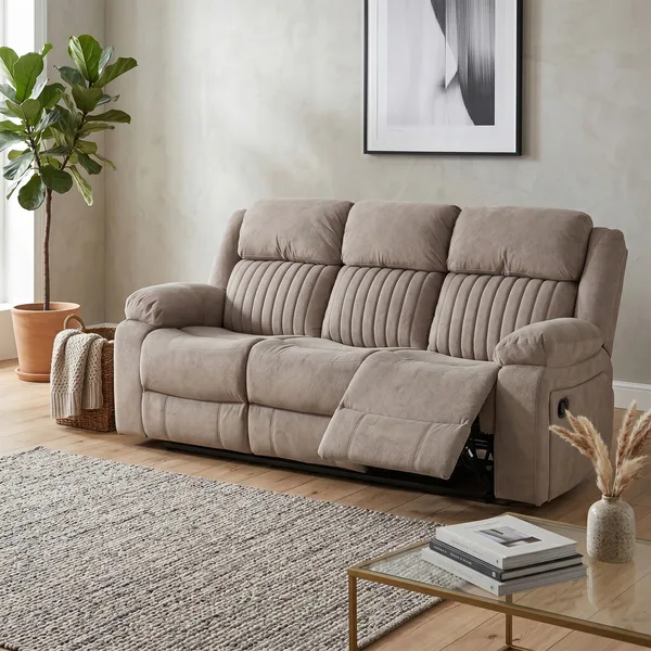 Morgan 3 Seater Recliner Taupe