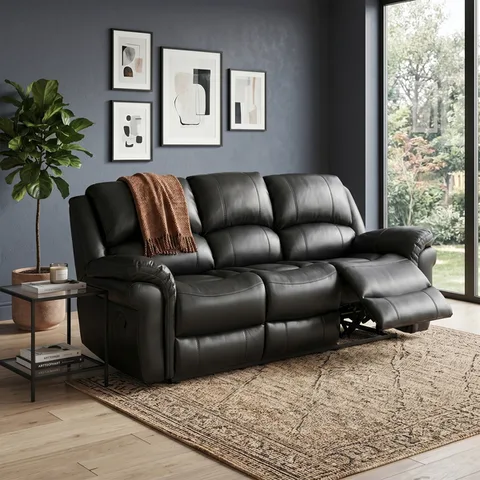 Farnham 3 Seater Black