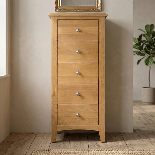Kilkenny Oak 5Drw Narrow Chest