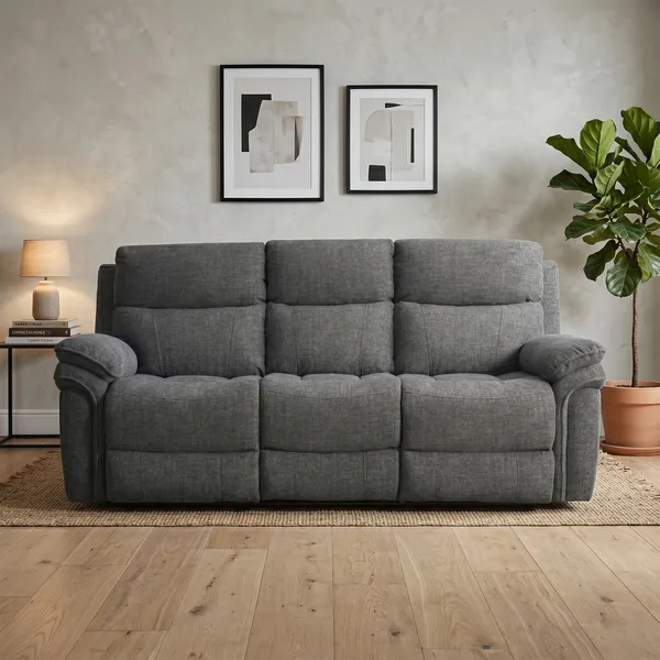 Harrow 3 Seater Elec Dark Grey