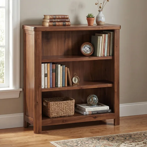 Andorra Acacia Low Bookcase