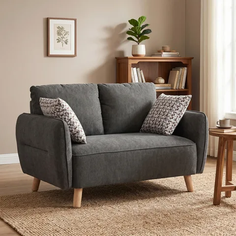 Georgia 2 Seater Dark Grey