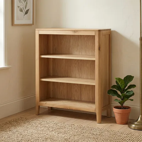 Dunmore Oak Low Bookcase