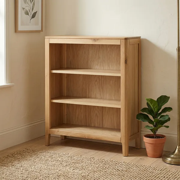 Dunmore Oak Low Bookcase