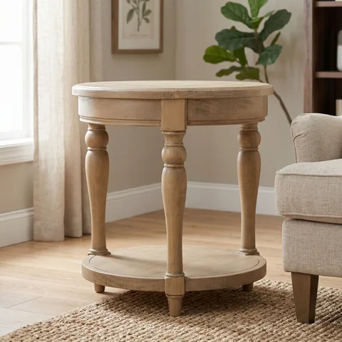 Chateau Rustic Round Side Table