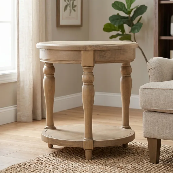 Chateau Rustic Round Side Table