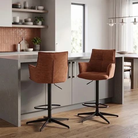 Jacob Bar Stool Tan Fabric