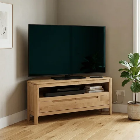 Dunmore Oak Corner TV Unit