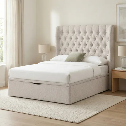 Clara 4'6 Bed Beige