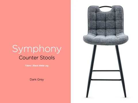 Symphony Counter Height Stool Dark Grey