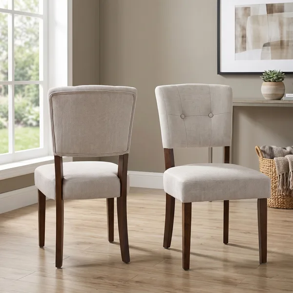 Oakridge Dining Chair - Beige Fabric Dark Oak