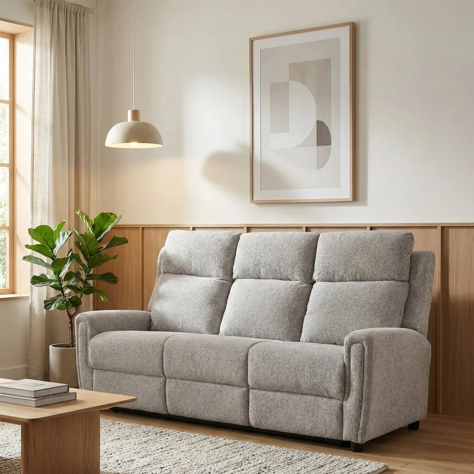 Mayfair 3 Seater Fixed Ash