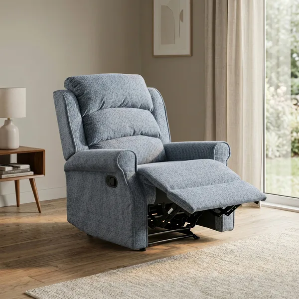 Windsor Manual Recl Chair Steel Blue