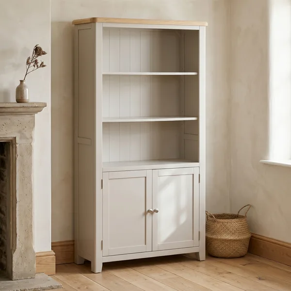 Windermere Painted 2 Door Tall Wide Bookcase