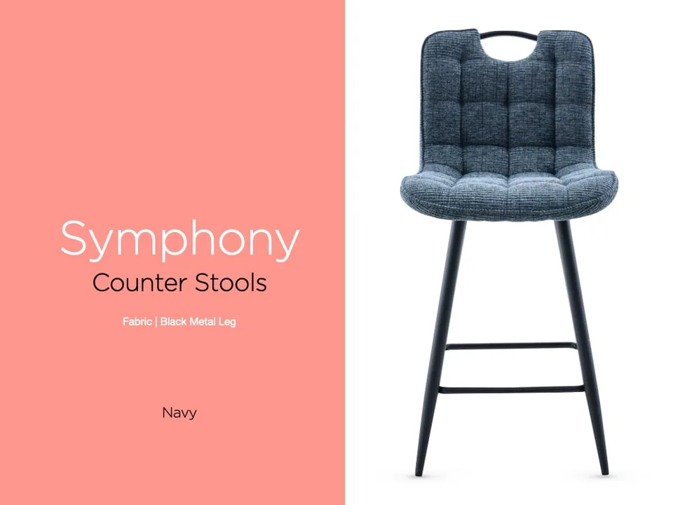 Symphony Counter Height Stool Navy