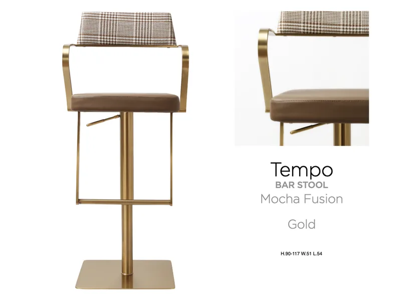 Tempo Barstool Gold Mocha Fusion