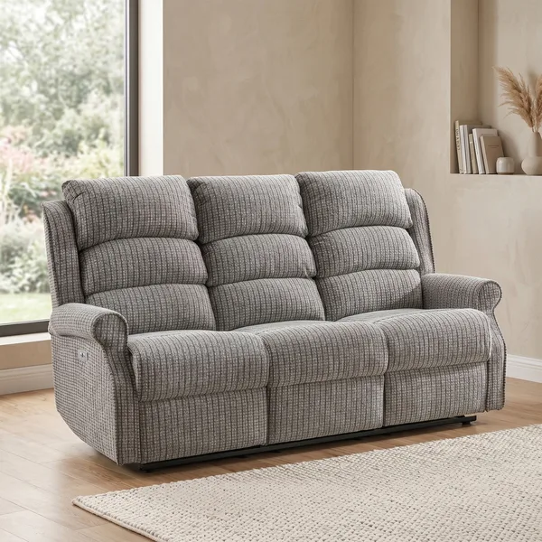 Windsor 3 Seater Electric Latte