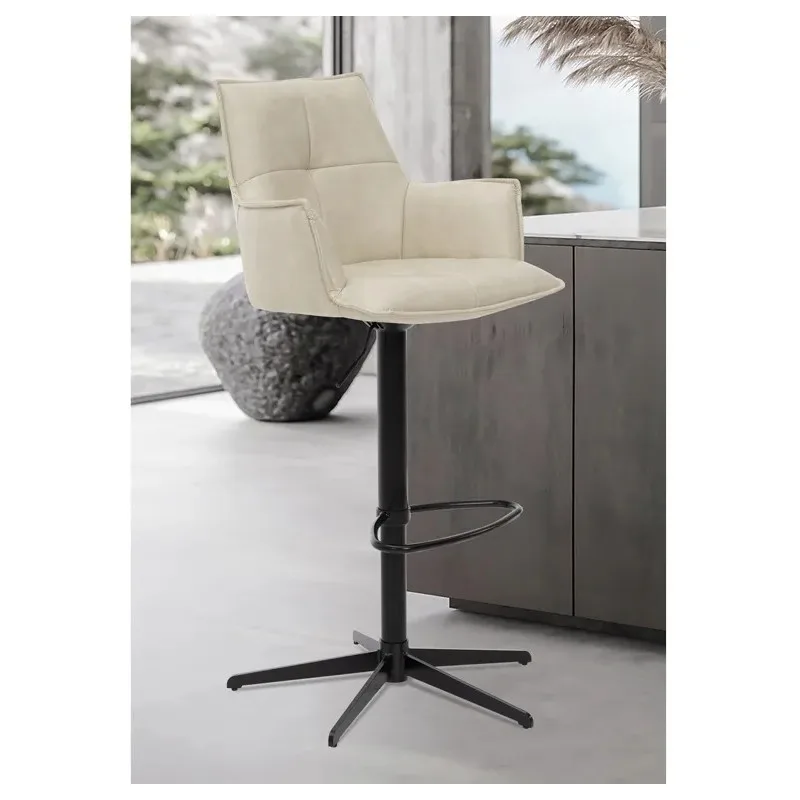 Jacob Bar Stool Ivory PU