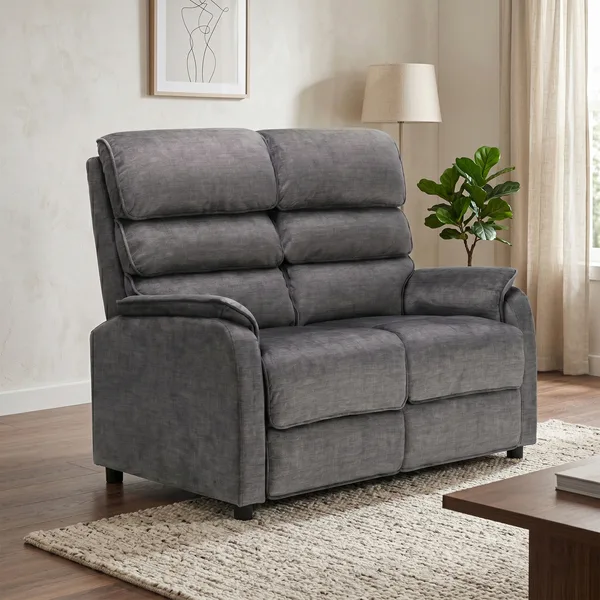 Savoy 2 Seater Fixed Grey