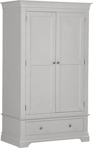 Bordeaux 2 Door Wardrobe - Pebble Grey