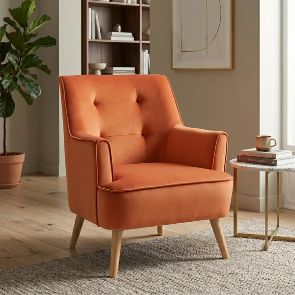 Tara Accent Chair - Burnt Orange