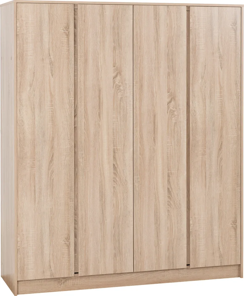 Malvern 4 Door Wardrobe - Sonoma Oak Effect