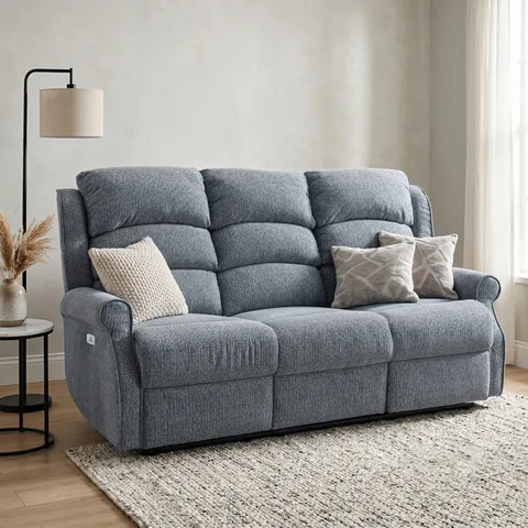 Windsor 3 Seater Electric Steel Blue