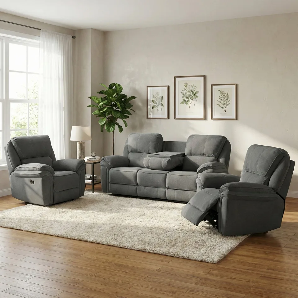 Westbury Manual Reclining 3+1+1 Stone