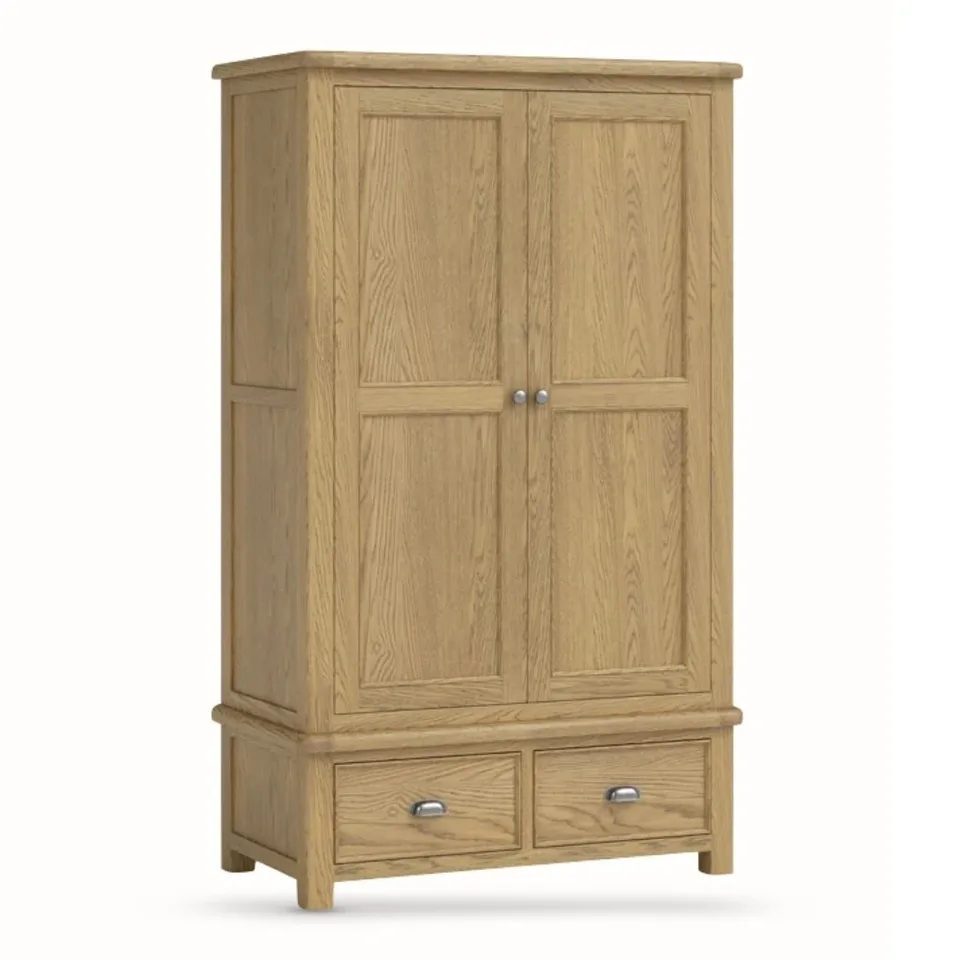 Dorchester Oak Double Robe with 2 Drawer