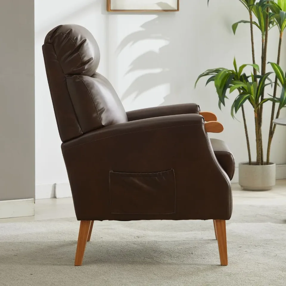 Faro Fireside Chair - Tan PU