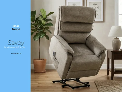 Savoy Elec L/T Dual Motor Chair Taupe