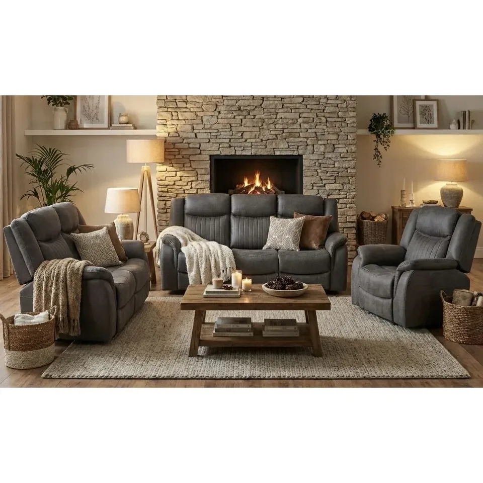 Darlington 3+1+1 Electric Suite - Grey