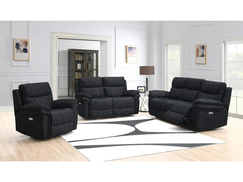 Harrow 3+2 Suite Black (Electric)
