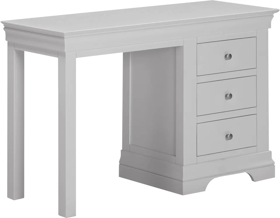 Bordeaux 3 Drawer Dressing Table - Pebble Grey