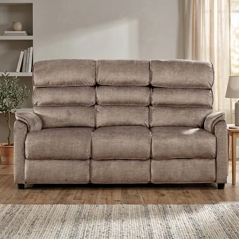 Savoy 3 Seater Fixed Taupe