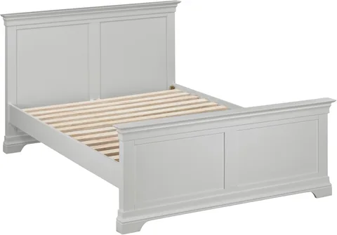 Bordeaux 4'6" High End Bed - Pebble Grey