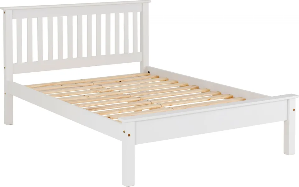 Monaco 4' Bed Low Foot End - White