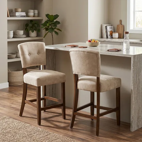 Oakridge Counter Stool - Beige Bison Dark Oak