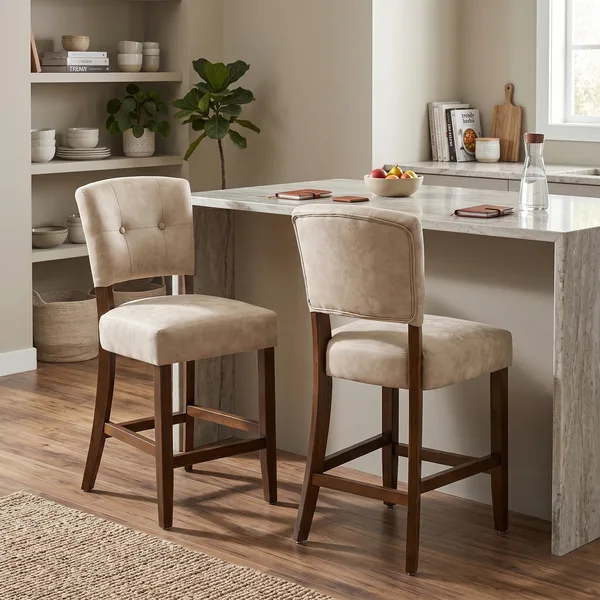 Oakridge Counter Stool - Beige Bison Dark Oak