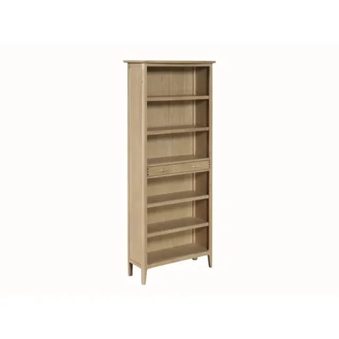 Cotswold Oak Tall Bookcase with Drawer