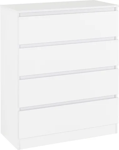Malvern 4 Drawer Chest - White