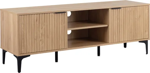 Miami 2 Door Tv Unit - Oak Effect/Black