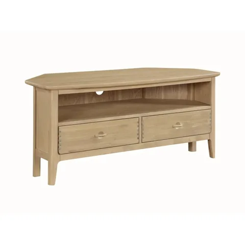 Cotswold Oak Corner TV Unit 2 Drawer