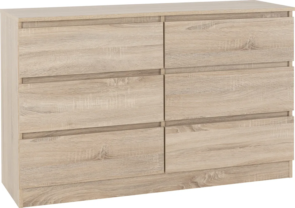 Malvern 6 Drawer Chest - Sonoma Oak Effect
