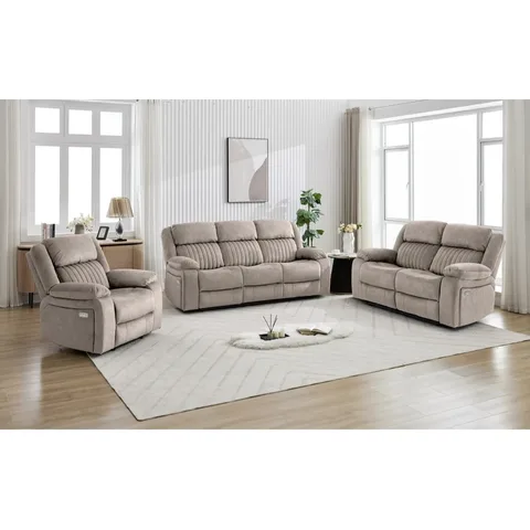 Morgan 3 Seater Electric Recliner Taupe