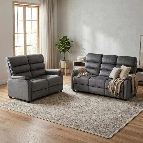 Savoy 3+2 Suite Grey (Fxd)