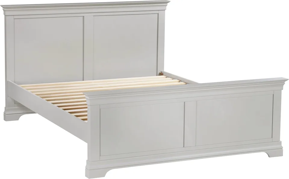 Bordeaux 5' Bed High Foot End - Pebble Grey